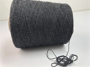 Shetlandsuld 2 trådet - dark grey melange ca 500 gram